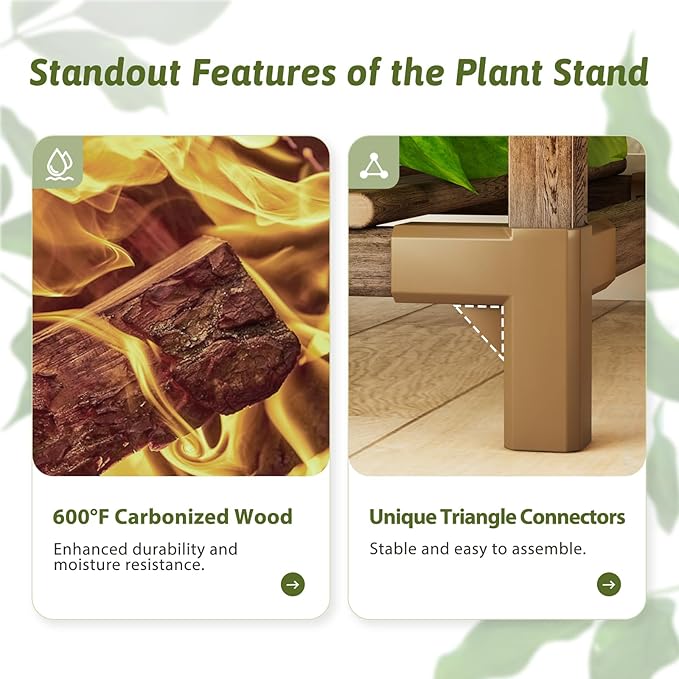 Plant Stand Indoor Outdoor 63" Tall Plant Shelf for Plants 12-Tier Large Plant Sheves for Living Room Heavy Duty Plant Rack Garden Balcony Patio Hanging Planter