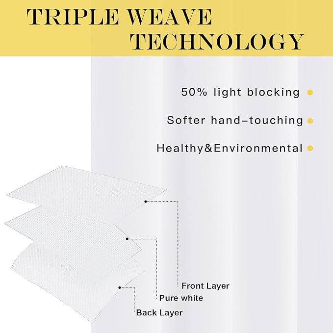 NICETOWN White Doorway Curtains 80 inches Long - Grommet Thermal Insulated Light Blocking Room Darkening Window Treatments for Bedroom/Living Room (W46 x L80, 1 Panel)