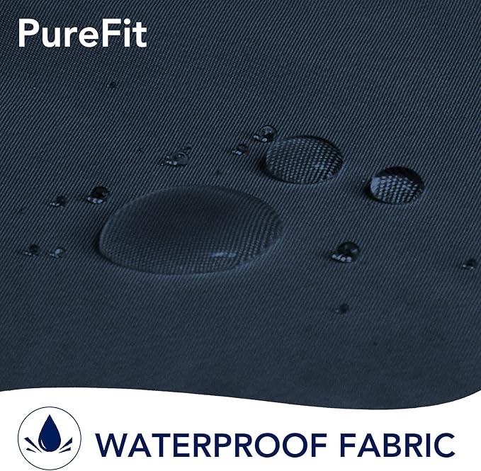 PureFit Outdoor Curtains for Patio Waterproof Weatherproof, UV Resistant Outside Curtains for Gazebo, Front Porch, Pergola, Sun Blocking Privacy Curtain, 120W x 84L inch, 1 Panel, Navy Blue