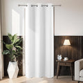 Joydeco Blackout Door Curtain for Doorway Privacy 78 Inches Long, Grommet Closet Curtain for Open Closet, Room Divider for Bedroom Living Room (Pure White 52Wx78L, 1 Panel)