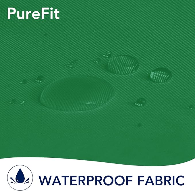 PureFit Outdoor Curtains for Patio Waterproof Weatherproof, UV and Fade Resistant Outside Curtains for Gazebo, Front Porch, Pergola, Sun Blocking Privacy Curtain, 52W x 108L inch, 1 Panel, Green