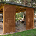 SpaceDresser Waterproof Outdoor Sheer Curtains for Patio - 2 Panels Rod Pocket Indoor Voile Sheer Curtain for Living Room,52W x 84L inch, Brown