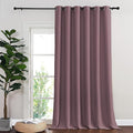 NICETOWN Blackout Curtains & Drapes - Privacy Thermal Efficiency Backdrop Curtains for Bedroom Room Divider Living Room Patio Sliding Glass Door, Wide 80 x Long 144 inch, Dry Rose, 1 Panel