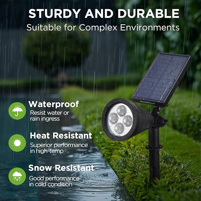 InnoGear Solar Lights Outdoor Waterproof Christmas Halloween Solar Garden Light for Outside Yard Landscape Lighting Pathway Spot Lights Spotlight Wall Light Auto On/Off, 2 Pack (Red and Green Light)