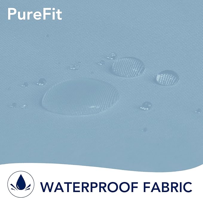 PureFit Outdoor Curtains for Patio Waterproof Weatherproof, UV Resistant Outside Curtains for Gazebo, Front Porch, Pergola, Sun Blocking Privacy Curtain, 120W x 84L inch, 1 Panel, Sky Blue