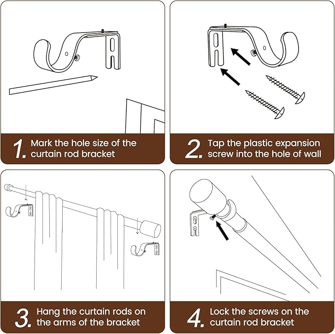 1” Diameter Gold Curtain Rod Itself is 30-60 inch 2 Pack, Fit 30 to 56 Windows with Heavy Duty Adjustable Telescopic Rod，Splicing Metal Extra Long Curtain Rod for Windows Sliding Glass Door