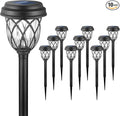 EXCMARK 10 Pack Solar Lights Outdoor Garden Pathway Solar Powered Yard Lights for Walkway Sidewalk Driveway.