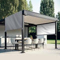 Universal Pergola Replacement Canopy Outdoor Canopy Shade Cover Waterproof Shade Top Cover for Outdoor Patio Porch Backyard(12 x 8 ft,Gray)