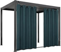 Easy-Going Linen Look Outdoor Curtains Waterproof Windproof Porch Curtains, Soft Thicken Outdoor Privacy Curtains for Patio, Gazebo, Grommet Top and Tab Bottom Drape, 1 Panel, 54x108 inch, Teal