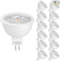 Mlambert 12 Pack MR16 LED Bulbs 50W Halogen Equivalent,2700K Warm White,5W GU5.3 MR16 12V Spotlight Bulb,Non-Dimmable,45° Beam Angle for Landscape