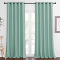 NICETOWN Blackout Curtains 84 Inch Length, Thermal Insulated Curtains for Bedroom Grommet Energy Saving Room Darkening Drapes for Living Room Window, 1 Panel, Aqua Blue, 66" W x 102" L