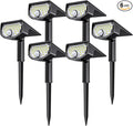 AloftSun Solar Motion Sensor Outdoor Lights,Waterproof Motion Sensor Spot Lights- 30 LED/3 Modes Solar Powered Spotlights,Landscape Lighting for Yard and Garden, Cool White,6 Pack