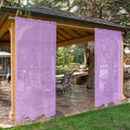SpaceDresser Waterproof Outdoor Sheer Curtains for Patio - 4 Panels Rod Pocket Indoor Voile Sheer Curtain for Living Room,52W x 96L inch, Lavender