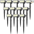 12Pack Solar Spot Lights Outdoor, Solar Lights Outdoor Waterproof with 4 Light Mode 2-in-1 Landscape Spotlights Solar Powered Yard Garden Outside Flood Light for House Pathway Tree (Cool White)
