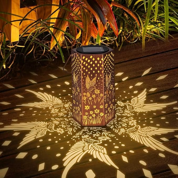 Mothers Day Gifts for Mom Grandma - Birthday Gifts for Women, Hummingbird Solar Lights Outdoor, Solar Lanterns Outdoor Waterproof Home Decor, Garden Decor for Outside