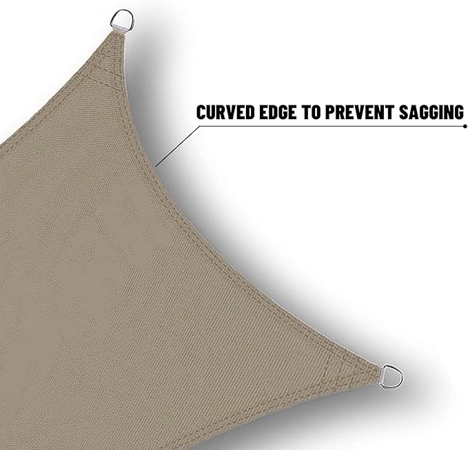SUNNY GUARD Waterproof Sun Shade Sail 9' x 10' Taupe Rectangle UV Block Sunshade for Backyard Yard Deck Patio Garden Outdoor Activities and Facility(Customized)