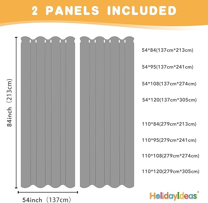 HolidayIdeas Outdoor Curtains for Patio Waterproof, 4 Panels - 84 x 95 Inch - Privacy Protection & Light Filtering Curtains Grommet Outside Curtains for Porch, Gazebo, Pergola, Backyard (Cream)