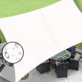 LOVE STORY Rectangle 10'x12' Waterproof Sun Shade Sail Canopy UV Block for Outdoor Patio Backyard Carport,White(We Make Custom Size)