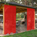 SpaceDresser Waterproof Outdoor Sheer Curtains for Patio - 2 Panels Rod Pocket Indoor Voile Sheer Curtain for Living Room,52W x 96L inch, Red