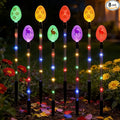8 PCS Solar Easter Eggs Stake Lights, IP65 Waterproof Multicolor Outdoor Easter Pathway Lights Auto On/Off Solar Stake Light for Lawn Landscape Yard Patio Decorations