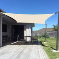 SUNNY GUARD Custom Size 17'x22' Rectangle Butter Cream UV Block Sunshade for Backyard Yard Deck Patio Garden Outdoor Activities and Facility(Customized)