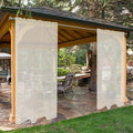 SpaceDresser Waterproof Outdoor Sheer Curtains for Patio - 2 Panels Rod Pocket Indoor Voile Sheer Curtain for Living Room,52W x 96L inch, Ivory