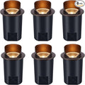 [6 Pack] CLOUDY BAY 9W Well Lights Landscape LED In Ground Outdoor,Shielded Top,Low Voltage 12-24V AC/DC,Waterproof Aluminum Uplights,2700K/3000K/3500K/4000K/5000K,Bronze
