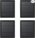 USB-C to Ring Barrel Plug 4Pack 4W Solar Charger for Ringing Spotlight & Stick Up Outdoor Cam, Black, High Efficiency, 10FT/3M Long Cable with IP65 dustproof and Waterproof