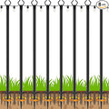 AILBTON 8 Pack 10Ft String Light Poles,Light Poles for Outside String Lights,Outdoor Light Poles with Fork,Metal Pole Stand for Patio,Backyard,Deck