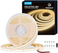 COB LED Strip Lights Waterproof IP67 DC24v Natural White 4000K 16.4ft/5m High CRI 92Ra+ Outdoor LED Tape Lighting DIY Cuttable for Bedroom Kitchen Cabinet Shelf (Power Supply Not Included)