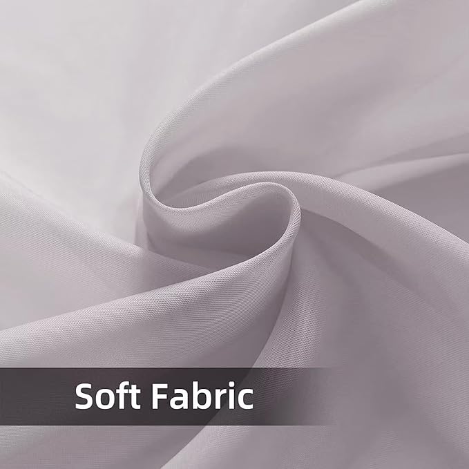 SpaceDresser Waterproof Outdoor Sheer Curtains for Patio - 4 Panels Rod Pocket Indoor Voile Sheer Curtain for Living Room,52W x 108L inch, Silver Grey