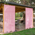 SpaceDresser Waterproof Outdoor Sheer Curtains for Patio - 4 Panels Rod Pocket Indoor Voile Sheer Curtain for Living Room,52W x 108L inch, Light Pink