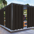 PureFit Outdoor Curtains for Patio Waterproof Weatherproof, UV Resistant Outside Curtains for Gazebo, Front Porch, Pergola, Sun Blocking Privacy Curtain, 52W x 120L inch, 1 Panel, Chocolate