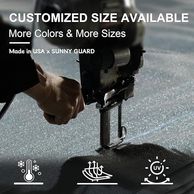 SUNNY GUARD Custom Size 18'x18'x18' Dark Grey Sun Shade Sail Triangle UV Block Shade for Backyard Yard Patio Deck Garden(Customized)