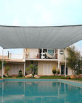 Quictent 16X16FT Square Sun Shade Sail Canopy 185G HDPE with Hardware Kit, 98% UV Block Outdoor Patio Sunshades Cover for Deck Garden Yard Grey