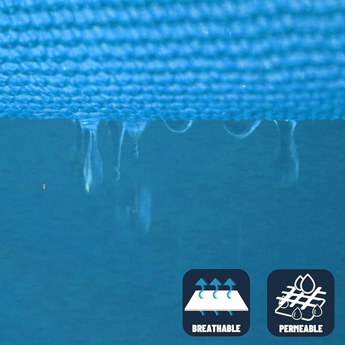 SUNNY GUARD Custom Size 18'x22'x28.4' Triangle Turquoise Blue UV Block Sunshade for Backyard Yard Deck Patio Garden Outdoor Activities and Facility(Customized)