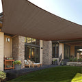 LOVE STORY Custom Size 7'x10' Brown Sun Shade Sail Rectangle UV Block Canopy Patio Sail Sunshades Fabric for Outdoor Garden Carport (We Make Custom Size)