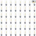 Meconard 48 Pack S14 LED String Light Bulbs, 1 Watt Shatterproof Replacement Bulbs for Patio Outdoor Sting Lights, E26 Medium Screw Base, Warm White 2200K, Non-Dimmable
