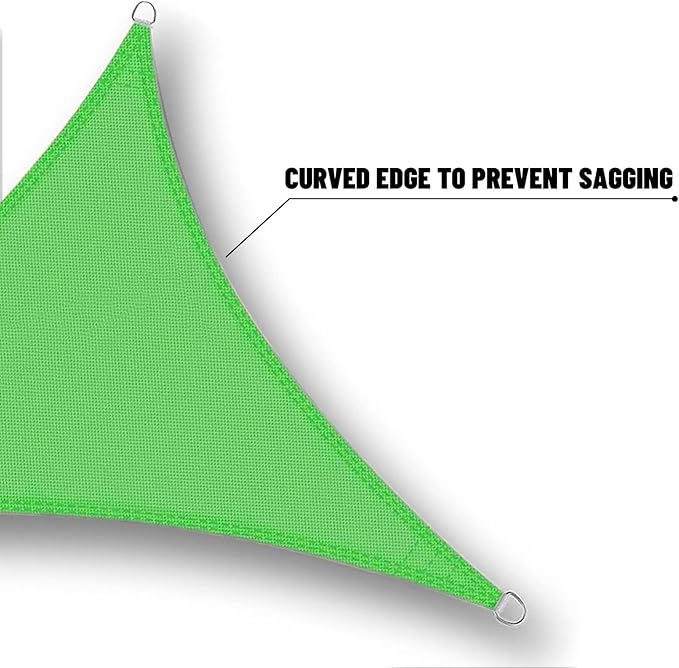 SUNNY GUARD Waterproof Sun Shade Sail 10'x10'x14.1' Lemon Green Right Triangle UV Block Sunshade for Backyard Yard Deck Patio Garden Outdoor Activities and Facility(Customized)