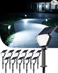 T-SUN Solar Lights Outdoor Waterproof IP65, 12 Pack LED Solar Spot Lights Color Changing IP65 Waterproof Smart Auto On/Off for Outside Landscape Garden Yard Lawn Pathway Patio Driveway