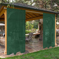 SpaceDresser Waterproof Outdoor Sheer Curtains for Patio - 4 Panels Rod Pocket Indoor Voile Sheer Curtain for Living Room,52W x 120L inch,Foliage Green