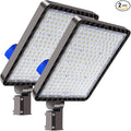 Juyace 480W LED Parking Lot Light 2 Pack, Slip Fitter Mount Outdoor Street Light, Dusk to Dawn Photocell, 72000lm Super Bright Commercial Area Flood Light, IP65 Waterproof, 110-277V for Stadium