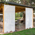 SpaceDresser Waterproof Outdoor Sheer Curtains for Patio - 2 Panels Rod Pocket Indoor Voile Sheer Curtain for Living Room,52W x 120L inch,White