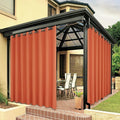 BONZER Outdoor Waterproof Curtains for Patio Extra Wide Grommet Light Filtering Outside Curtains for Gazebo, Porch, Pergola, Pavilion, 1 Panel, 150W x 95L inch, Mecca Orange