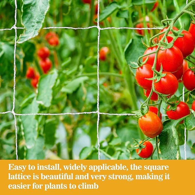 Sukh Garden Plant Trellis Netting - 3 PcsTrellis Net Polyester Trellis Netting Garden Square Mesh for Climbing Plants Fruits Vegetables VinesGrow Tents