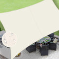 LOVE STORY Rectangle 6'x7' Waterproof Sun Shade Sail Canopy UV Block for Outdoor Patio Backyard Carport,Cream(We Make Custom Size)