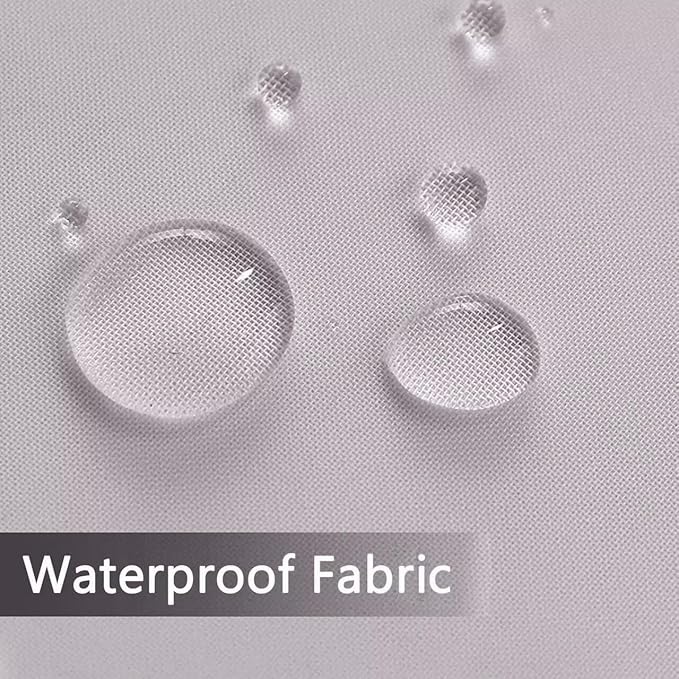 SpaceDresser Waterproof Outdoor Sheer Curtains for Patio - 4 Panels Rod Pocket Indoor Voile Sheer Curtain for Living Room,52W x 84L inch, Silver Grey