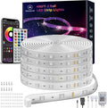 398ft (2*199ft) Outdoor Led Strip Lights Waterproof, Ip68 Outside Led Light Strip Waterproof with Remote and App Control, Exterior Led Rope Lights Music Syne RGB Strip Lights for Party Decor