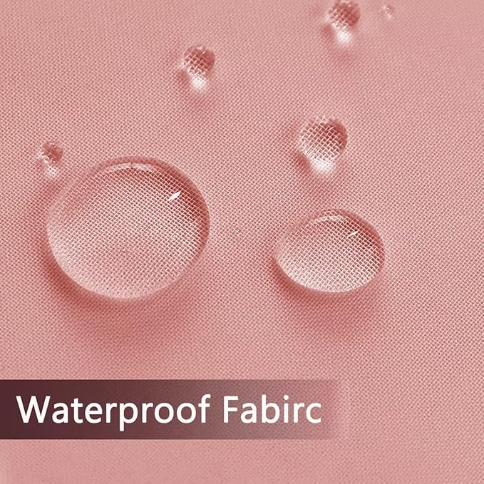 SpaceDresser Waterproof Outdoor Sheer Curtains for Patio - 2 Panels Rod Pocket Indoor Voile Sheer Curtain for Living Room,52W x 96L inch, Blush