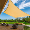 KANAGAWA 16'X24' Sand Custom Size Sun Shade Sail Rectangle UV Block Canopy Cover for Patio Backyard Lawn Garden Outdoor (Customized Available)